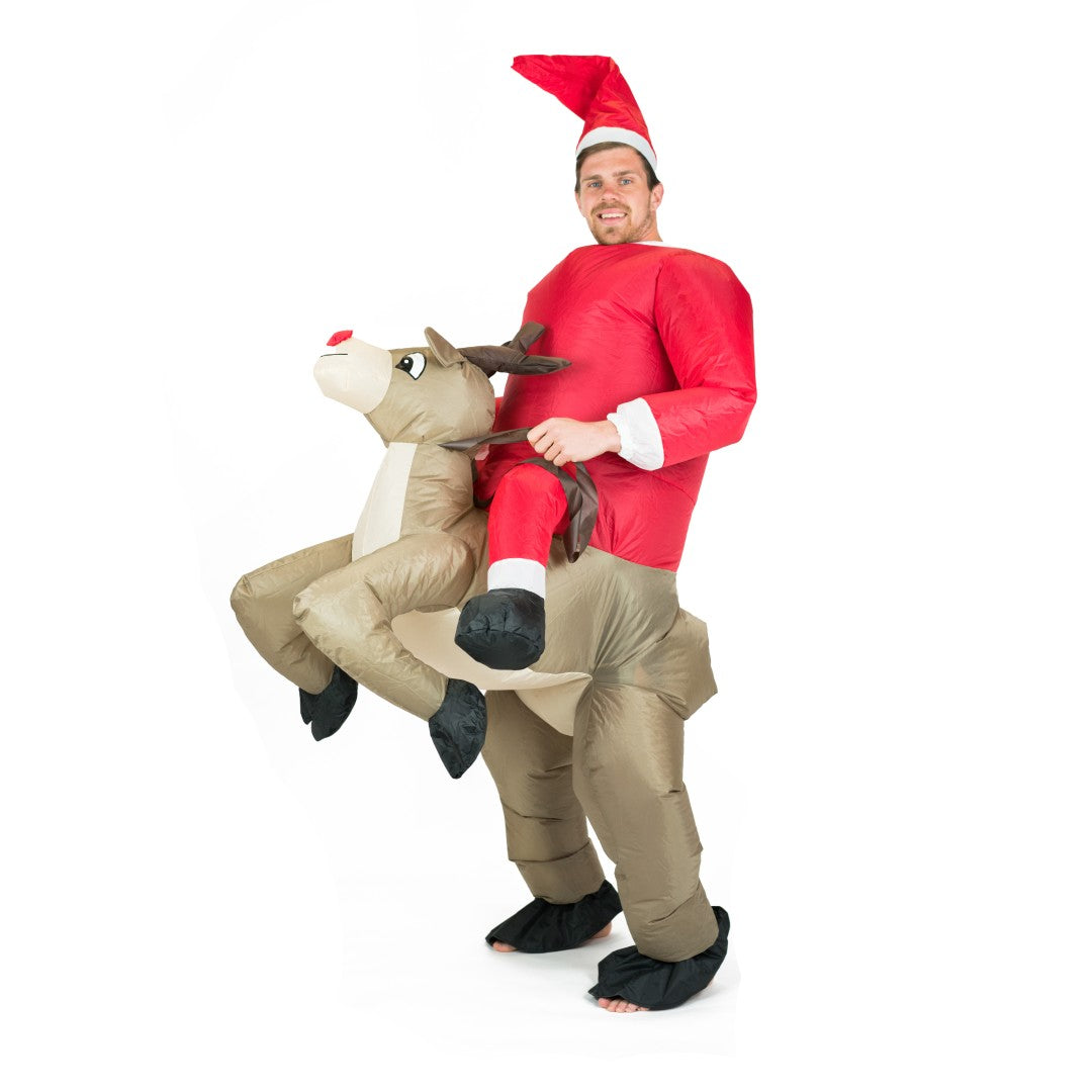 Costume gonflable de cerf de Noël pour enfants - Déguisement Mania