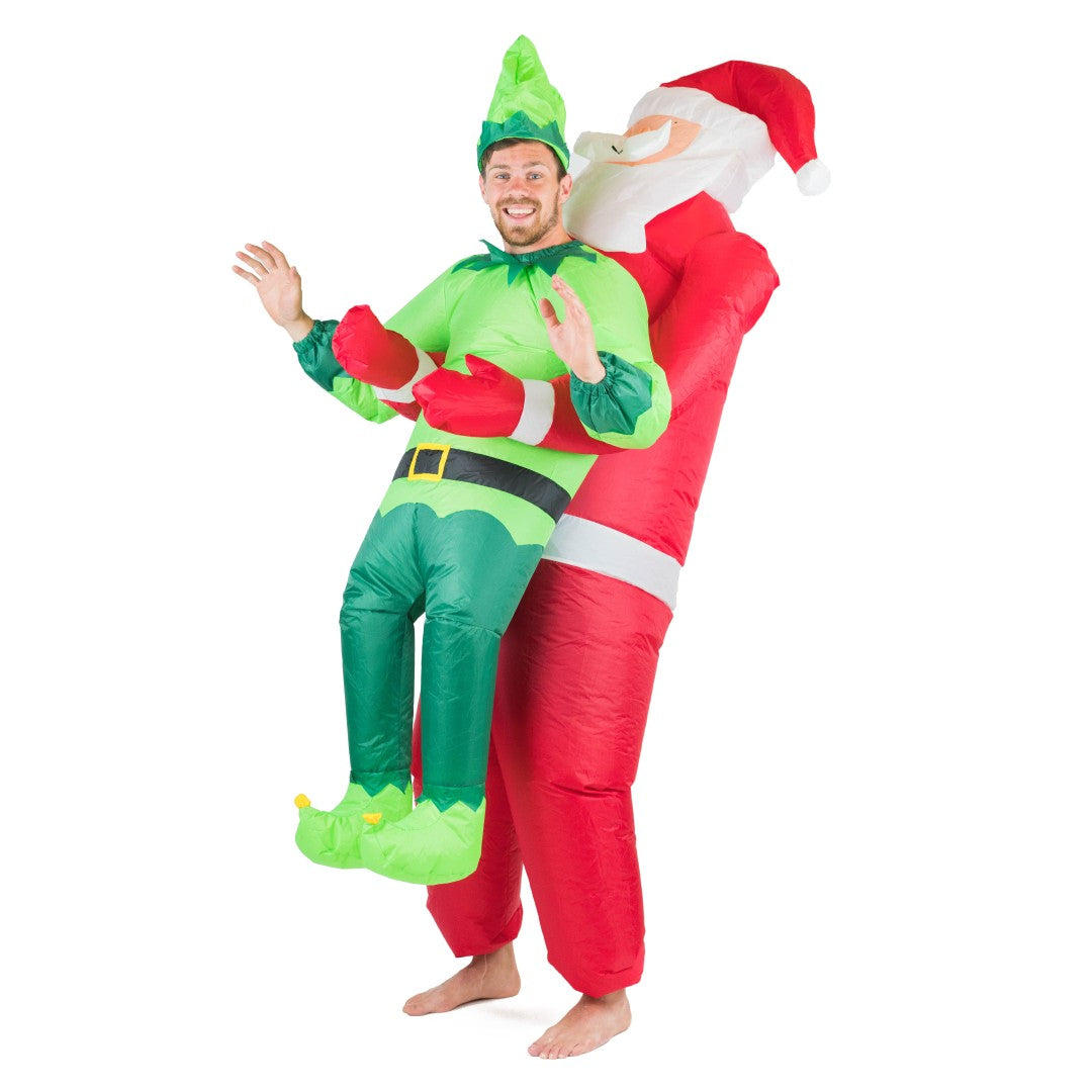 THE TWIDDLERS Déguisement Gonflable Drôle de Père Noël et d'Elfe pour  Adultes - Costume Rigolo pour Fêtes de Noël, Anniversaires et Fêtes  d'enfants : : Mode